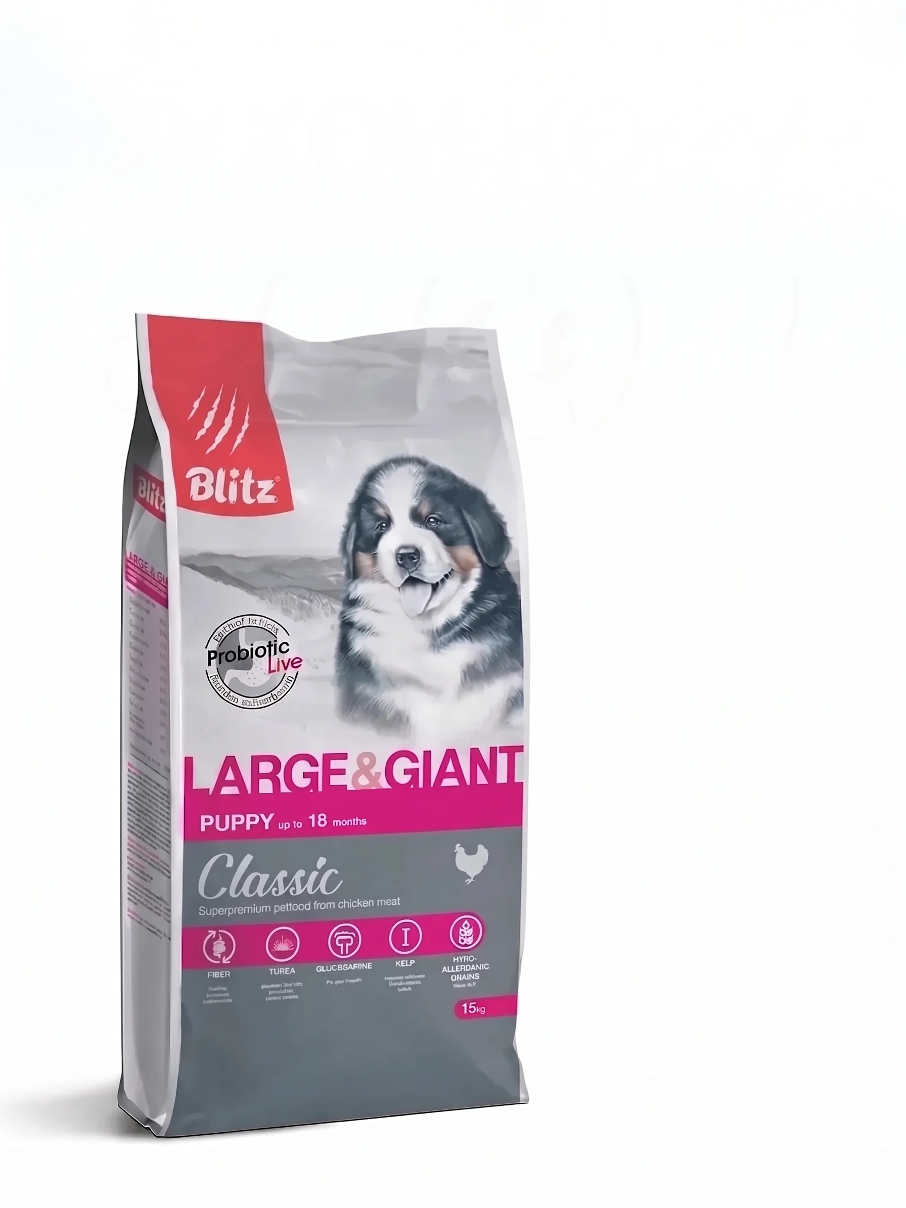 Изображение 1 для Blitz Classic Puppy Large & Giant сухой корм для щенков крупных и гигантских пород, с курицей - 15 кг