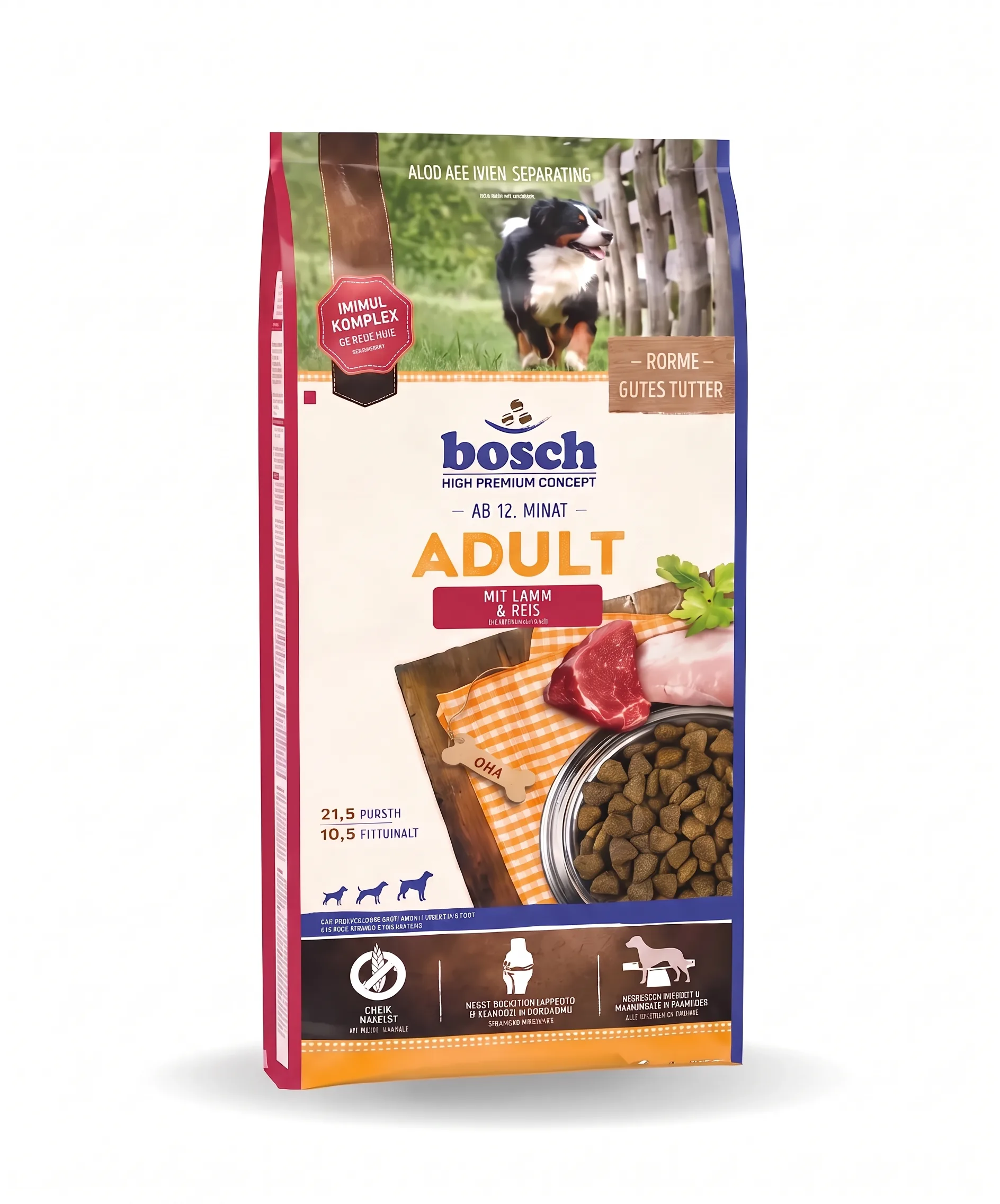 Изображение 1 для Корм Bosch Adult (Ягненок, рис) для собак, 3 кг