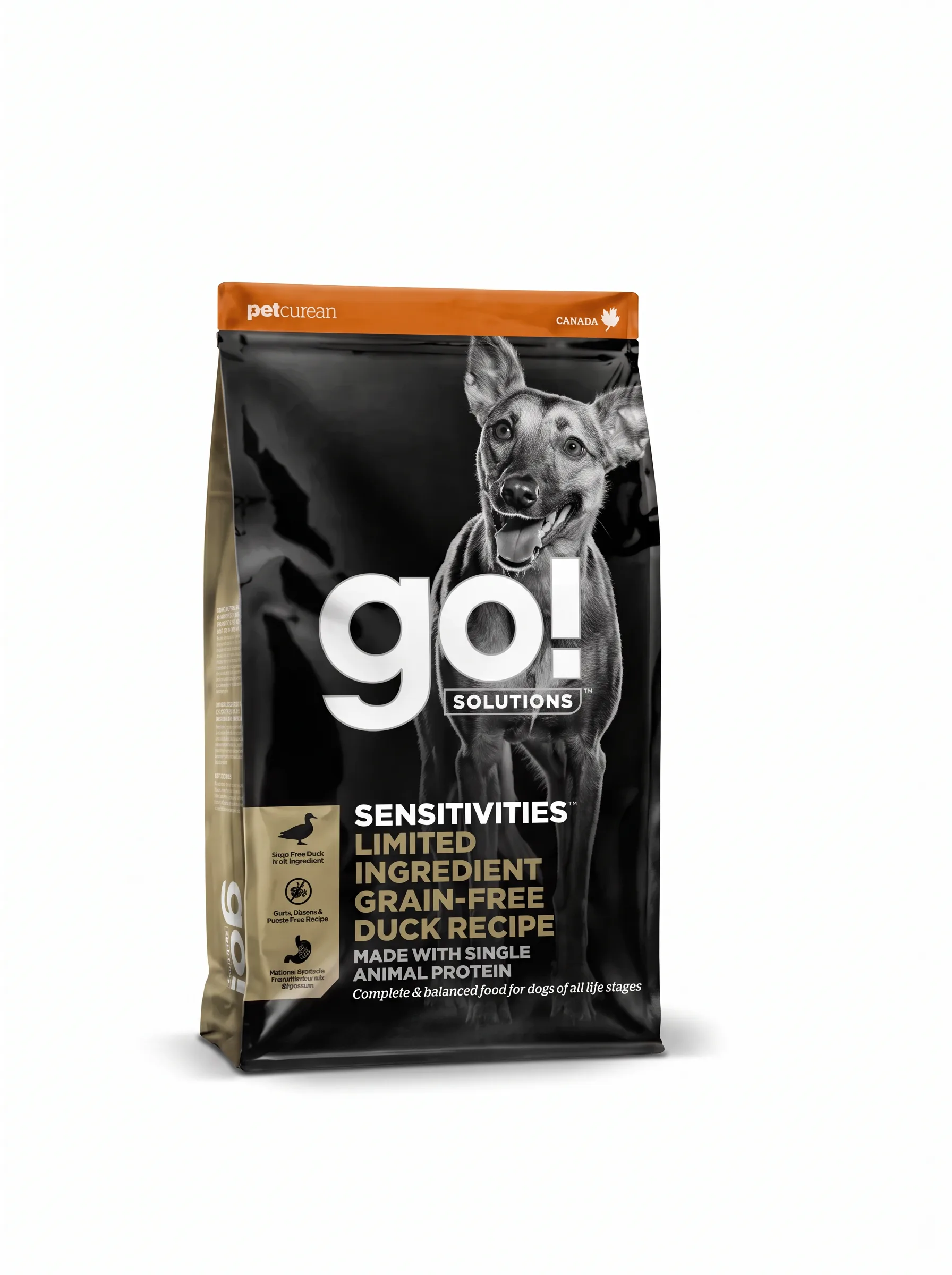 Изображение 1 для GO! Sensitivities Монопротеиновый беззерновой корм для Щенков и Собак со свежей Уткой 1,59 кг