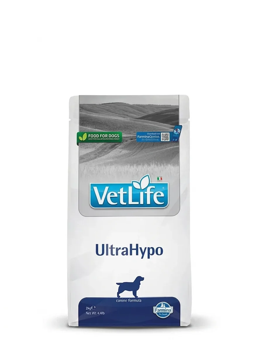 Изображение 1 для Сухой диетический корм Farmina Vet Life UltraHypo для взрослых собак при пищевой аллергии и атопии, рыба, 2кг