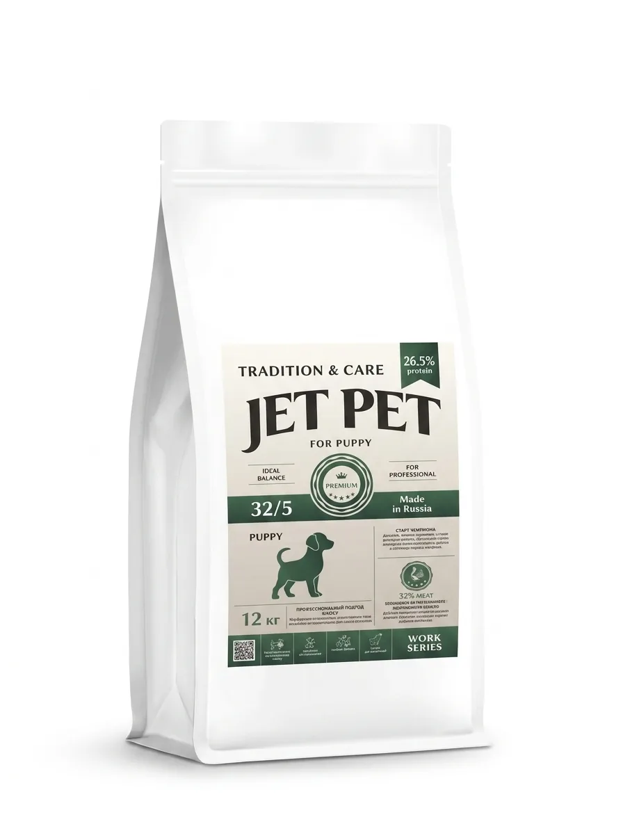 Изображение 1 для Jet Pet Work корм для щенков и юниоров собак всех пород, индейка, 12 кг