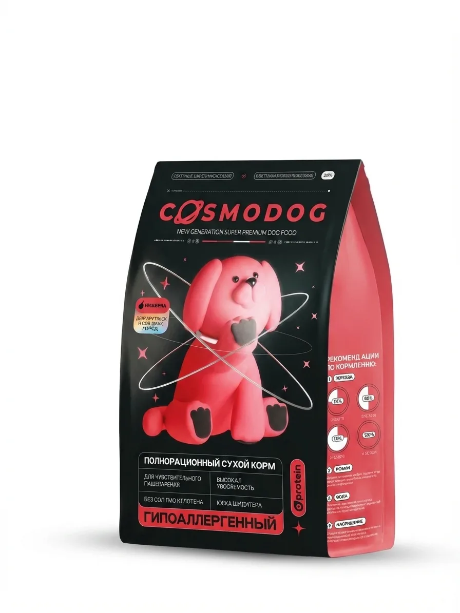 Изображение 1 для Корм для собак сухой с индейкой 5 кг Cosmodog от Cosmopet гипоаллергенный холистик супер премиум-класса для крупных и средних пород