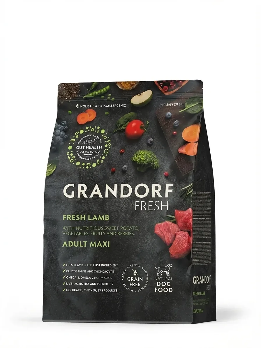 Изображение 1 для Grandorf Fresh Dog Adult Maxi Lamb&Sweet Potato сухой корм для взрослых собак крупных пород с ягненком и бататом - 10 кг