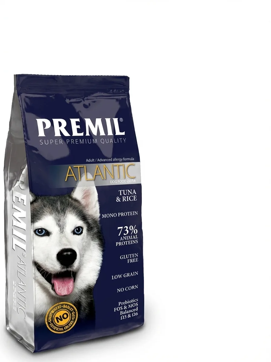 Изображение 1 для Сухой корм для собак Premil Atlantiс монобелковый, с тунцом и рисом 0,9 кг