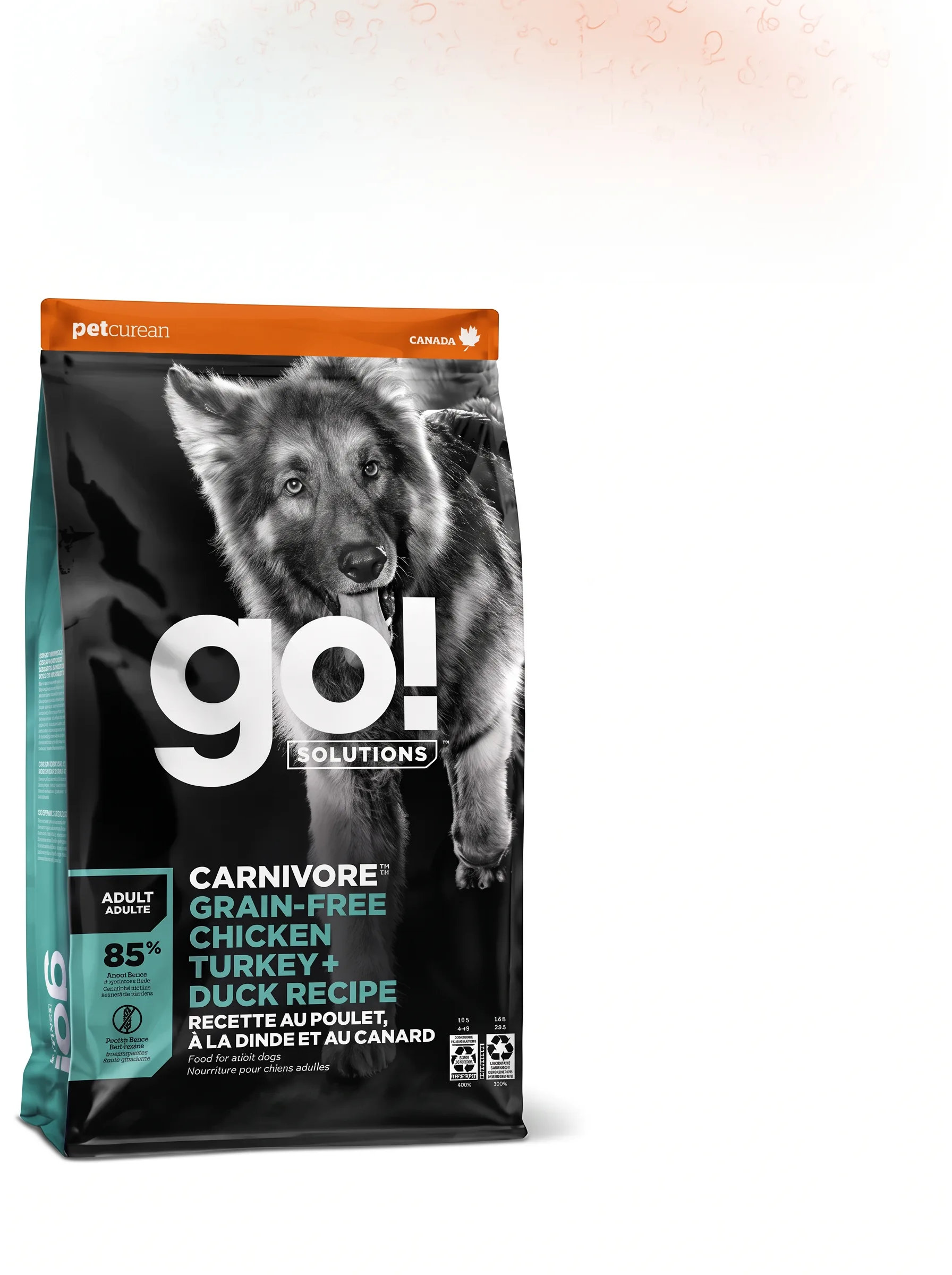 Изображение 1 для GO! CARNIVORE 34/16 (9,98 кг) сухой беззерновой корм для взрослых собак всех пород, 4 вида мяса
