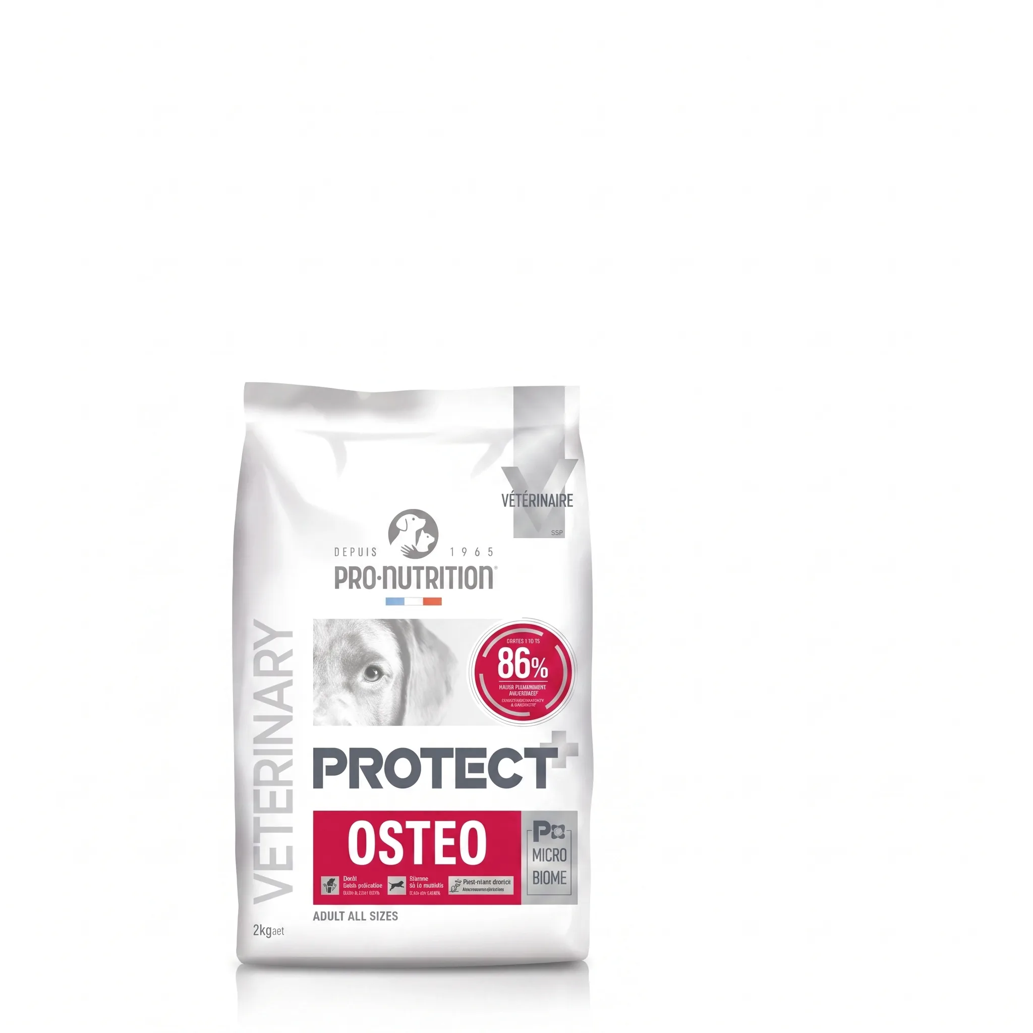 Изображение 1 для Корм для собак Flatazor Pro Nutrition Protect Osteo 2кг, лечебно-профилактический рацион для пожилых и взрослых собак, коллаген, глюкозамин, омега-3, поддержка суставов и сердца