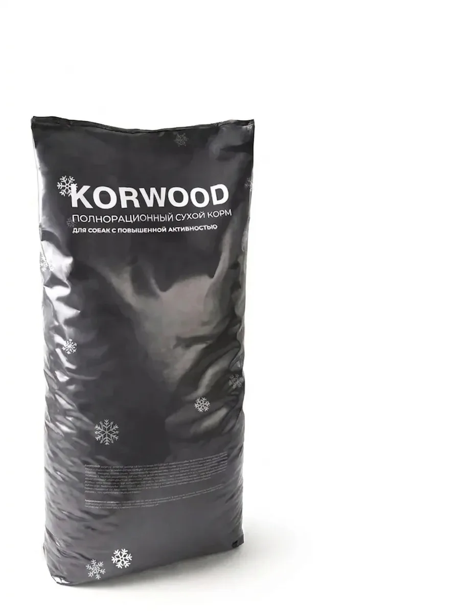 Изображение 1 для Корм сухой KORWOOD для активных собак мясное ассорти, 15 кг.