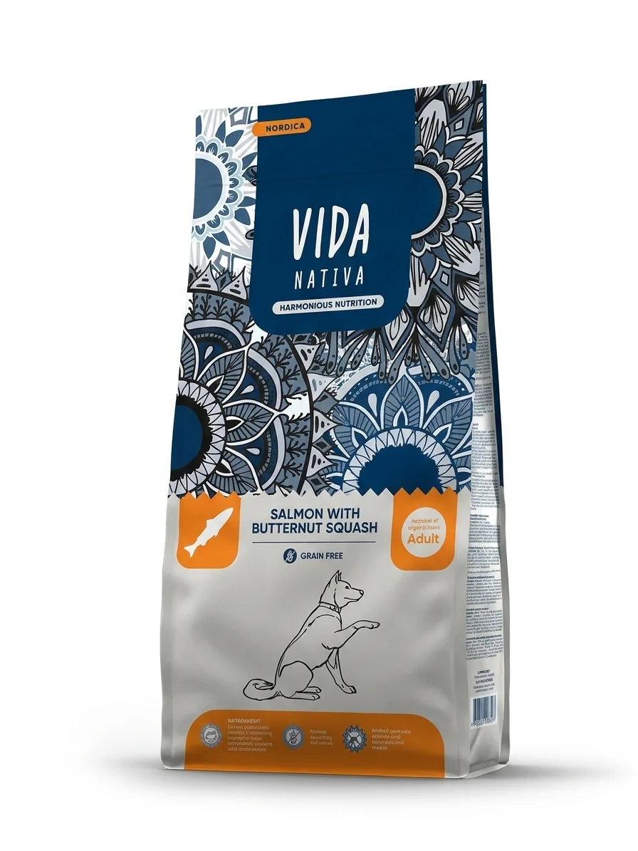 Изображение 1 для Сухой корм VIDA NATIVA для взрослых собак средних и крупных пород из лосося с мускатной тыквой 2 кг