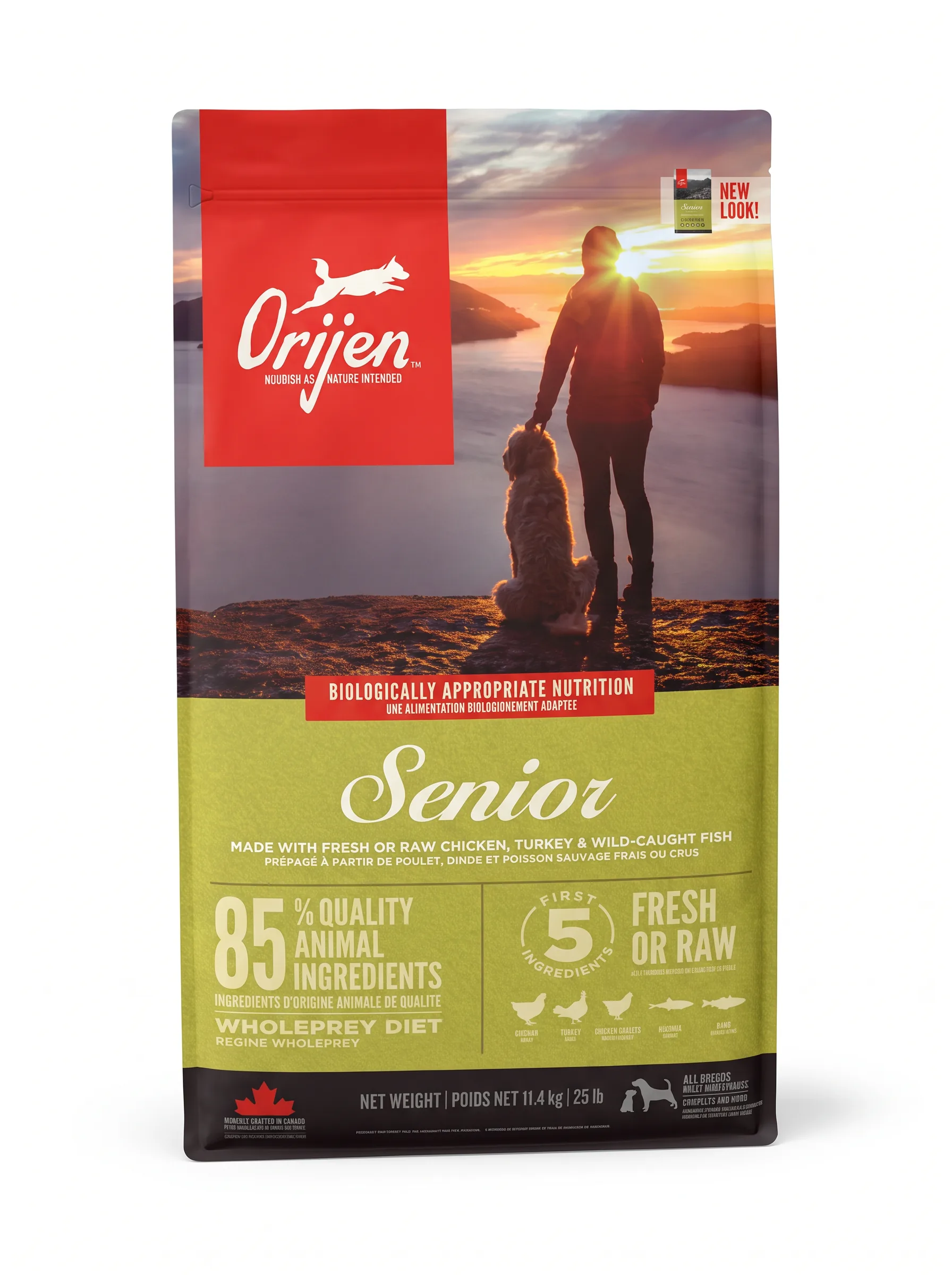 Изображение 1 для Корм для домашних животных Orijen SENIOR для стареющих собак, 11,4 кг 2054_86128