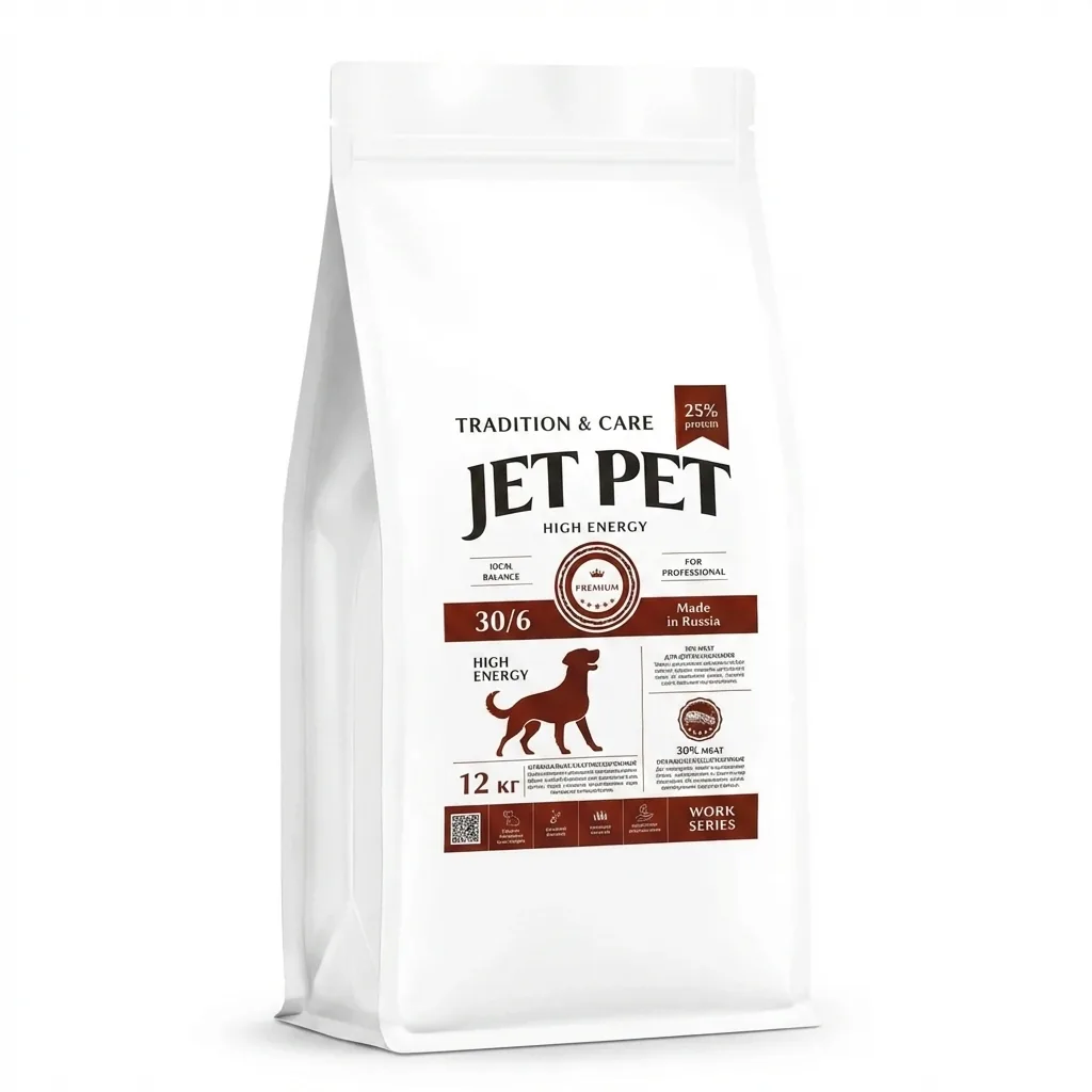 Изображение 1 для Jet Pet Work корм для собак средних и крупных пород с высокой физической нагрузкой, говядина 12 кг