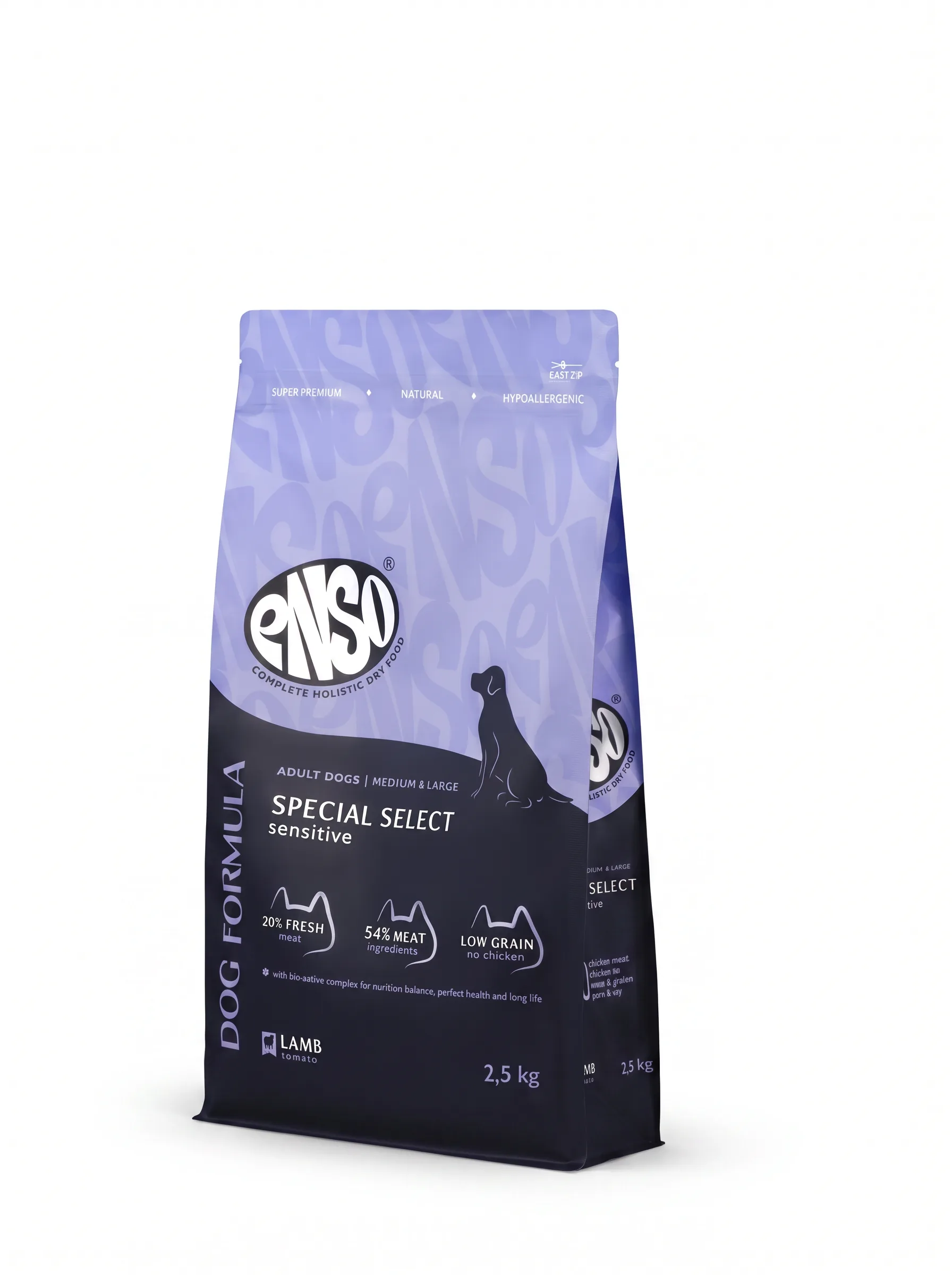 Изображение 1 для ENSO Dog formula Special select сухой полнорационный корм для взрослых собак средних и крупных пород с ягненком 2,5 кг