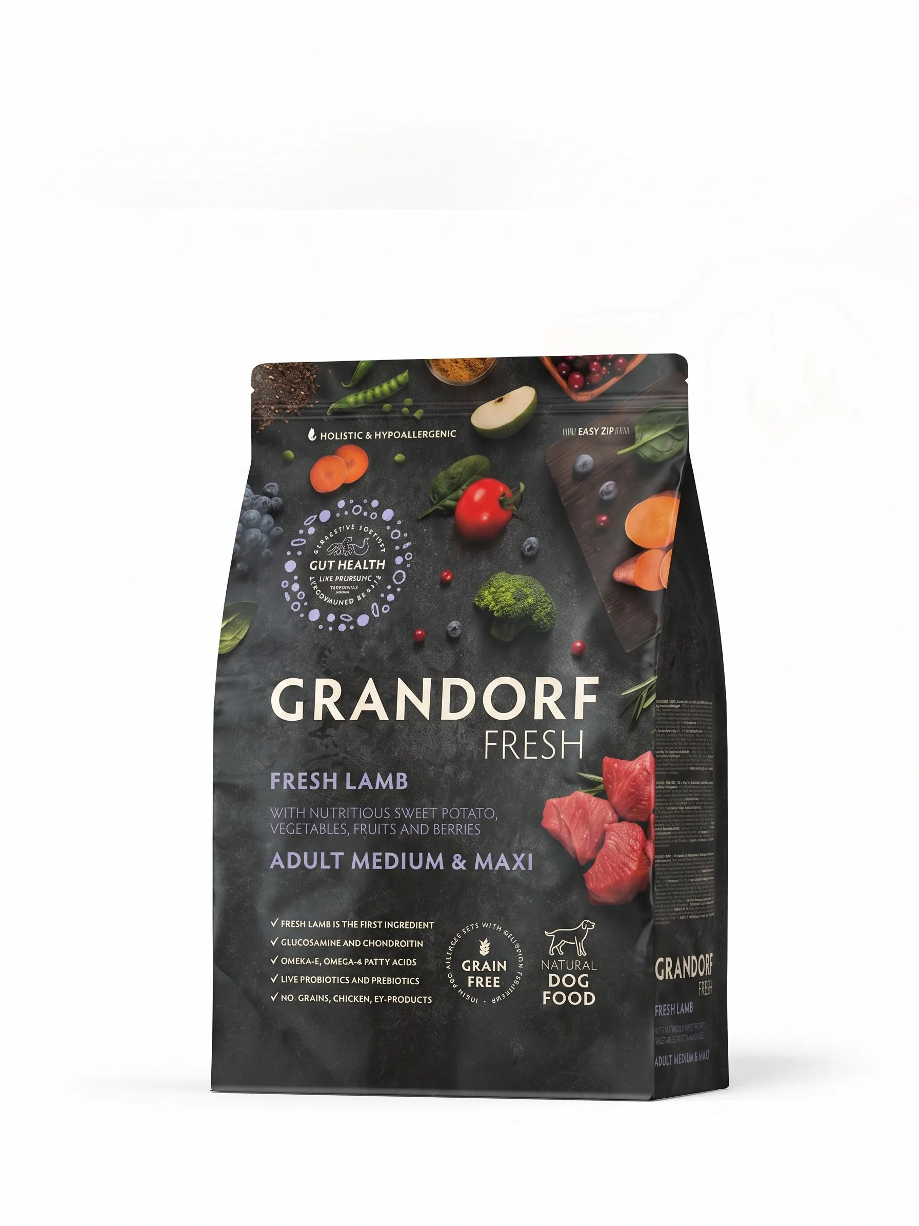 Изображение 1 для Grandorf Fresh Dog Adult Med&Maxi Lamb&Sweet Potato сухой корм для взрослых собак средних и крупных пород с ягненком и бататом - 3 кг