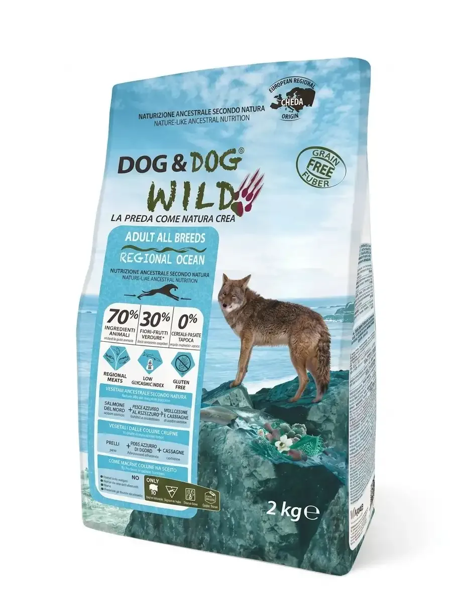 Изображение 1 для Корм для собак сухой Dog & Dog Wild Ocean, лосось 2кг (от года)