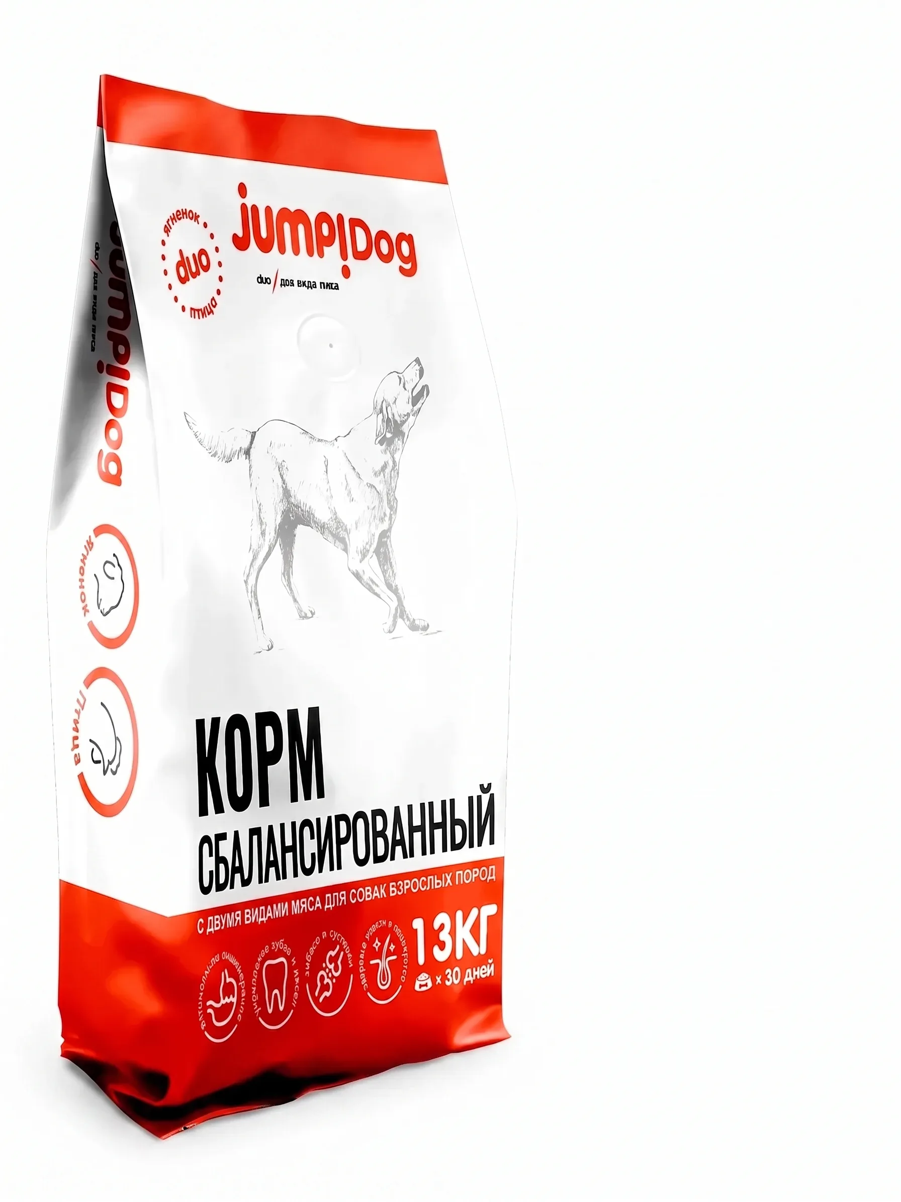 Изображение 1 для Сухой корм для собак Jump Duo с ягненком и домашней птицей 13 кг