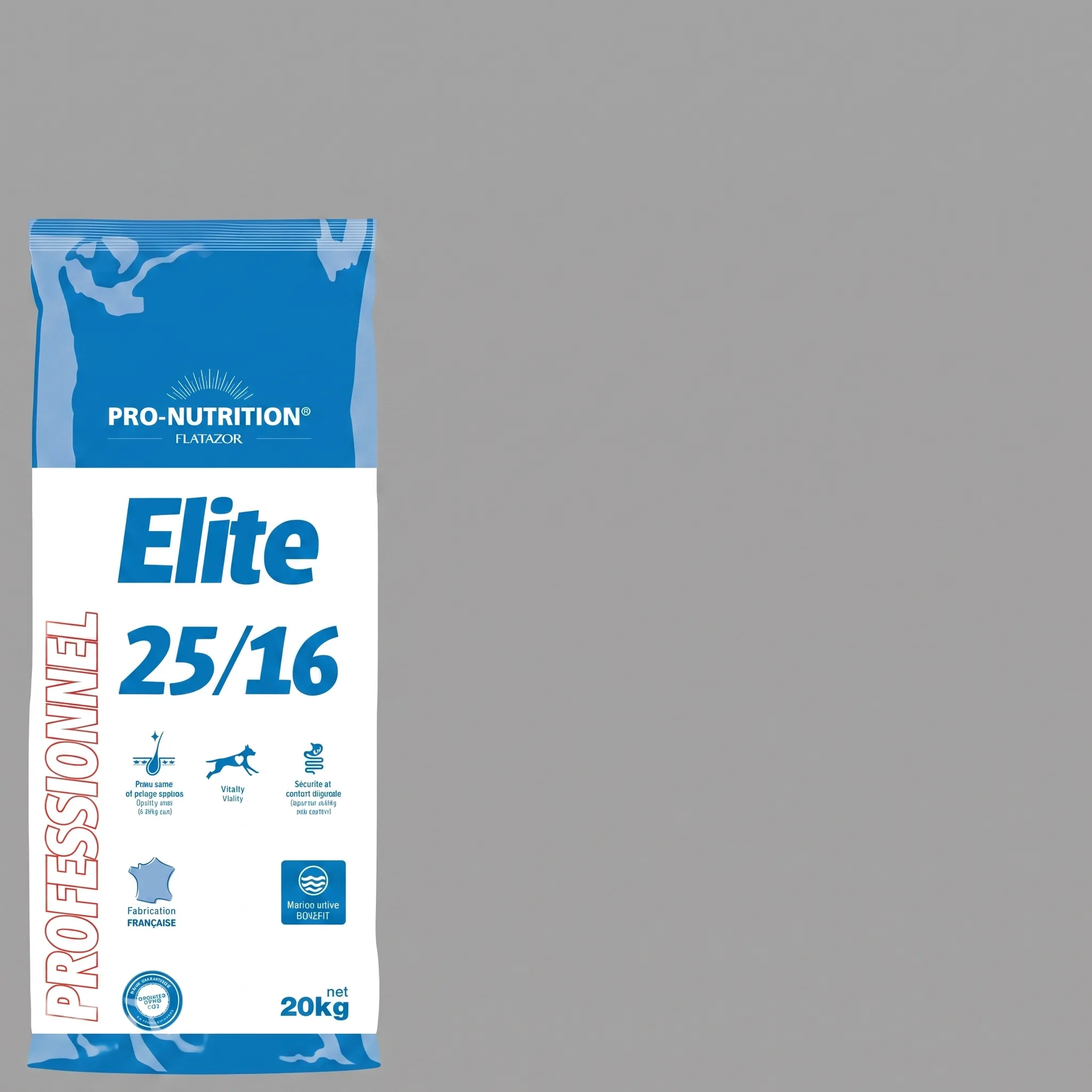 Изображение 1 для Сухой корм для собак Elite 25/16 Pro-Nutrition Flatazor, супер-премиум Франция, здоровая кожа и шерсть, чувствительный ЖКТ, полноценное питание для всех пород, большой мешок 20 кг