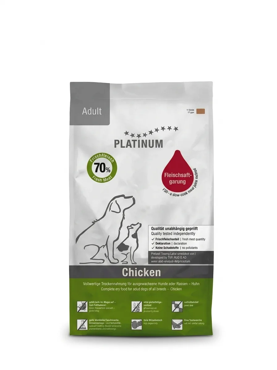 Изображение 1 для Полувлажный корм для взрослых собак всех пород Platinum Adult (Курица), 1,5 кг