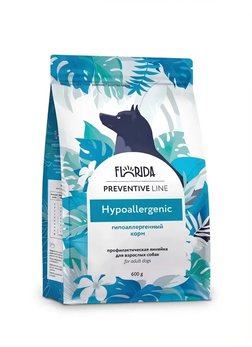 Изображение 1 для FLORIDA Preventive Line Hypoallergenic Сухой корм для собак, Гипоаллергенный, 0,6 кг