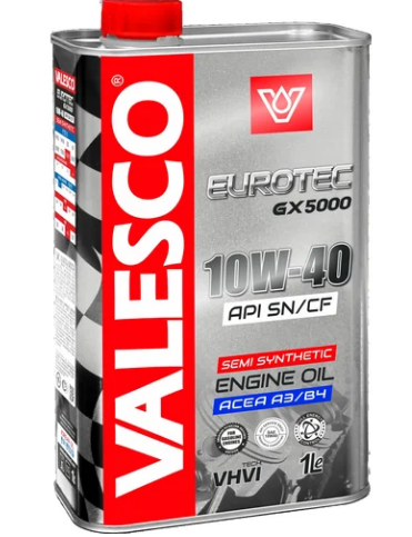 Масло VALESCO (Валеско) EUROTEC GX 5000 10w-40 SN/CF 1л