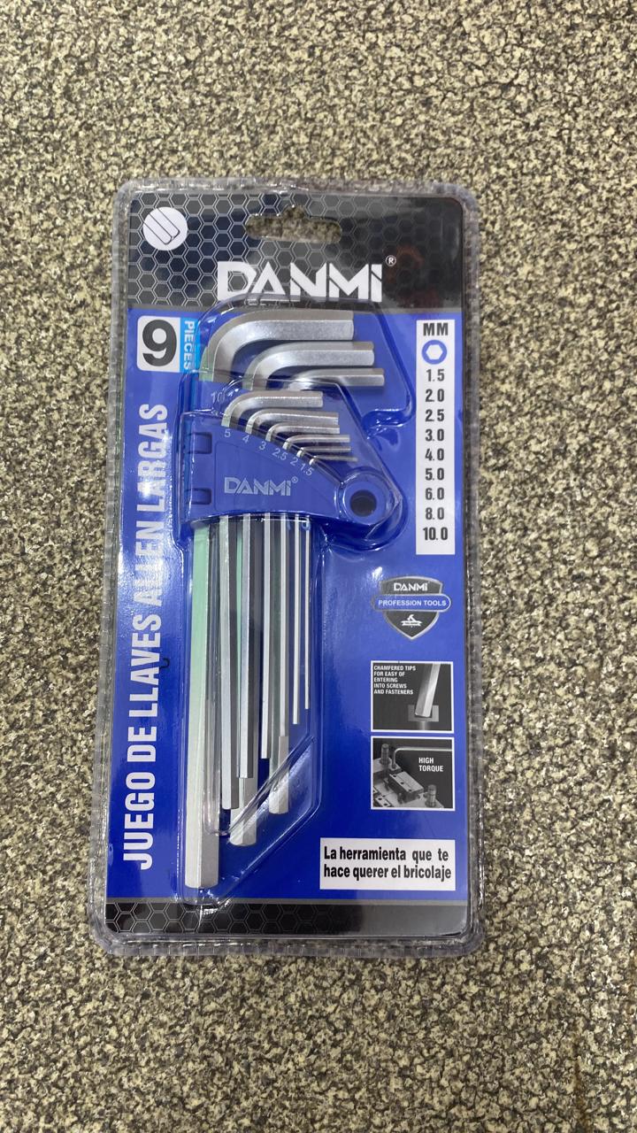 Набор шестигранных ключей большие (9шт) DANMI