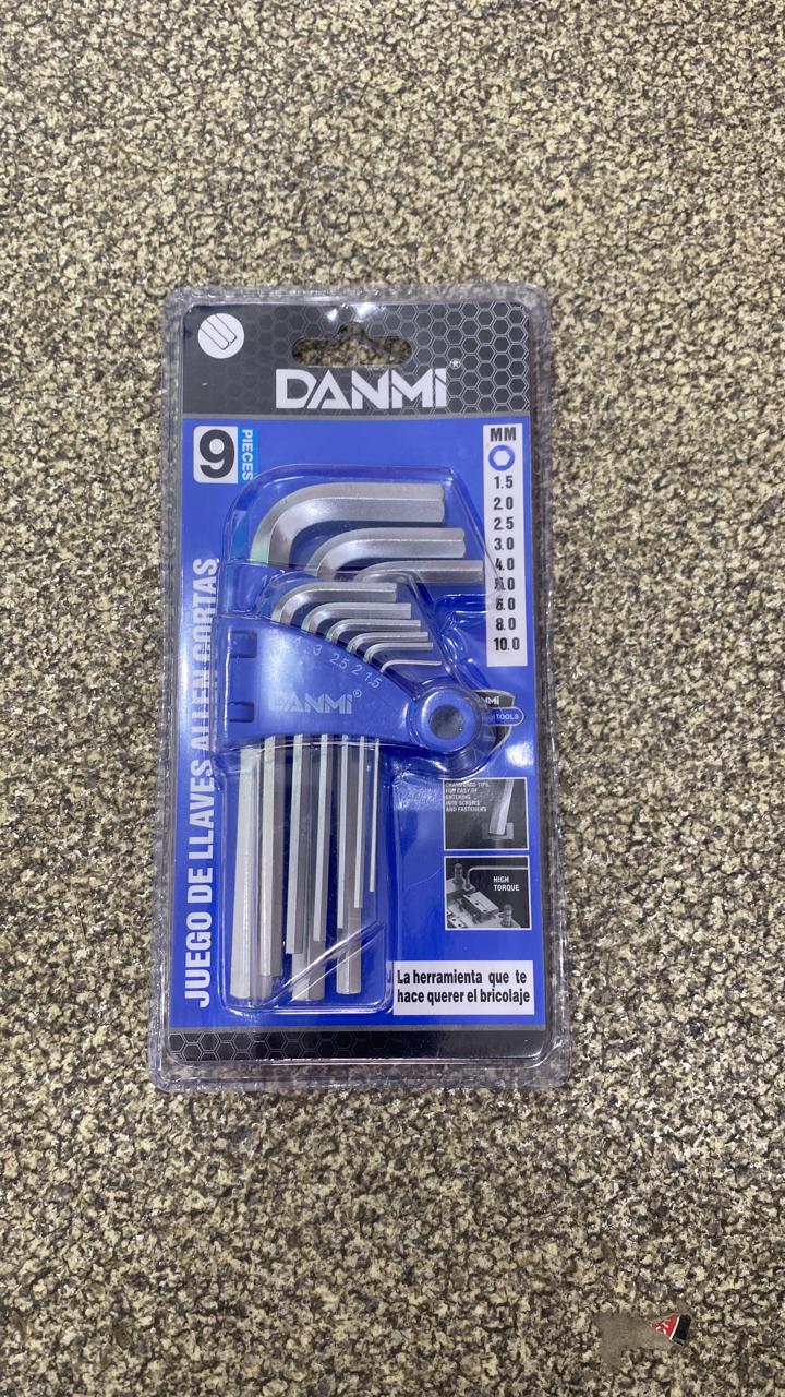 Набор шестигранных ключей малые (9шт) DANMI