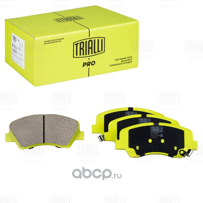 Колодки тормозные дисковые передние (керам) Hyundai Solaris (10-)/Kia Rio (10-) TRIALLI