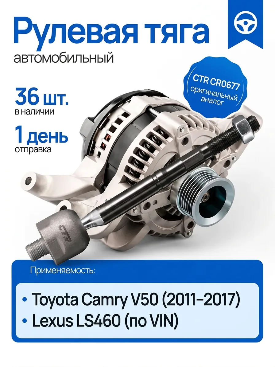Тяга рулевая внутренняя CTR осевой шарнир рейки с