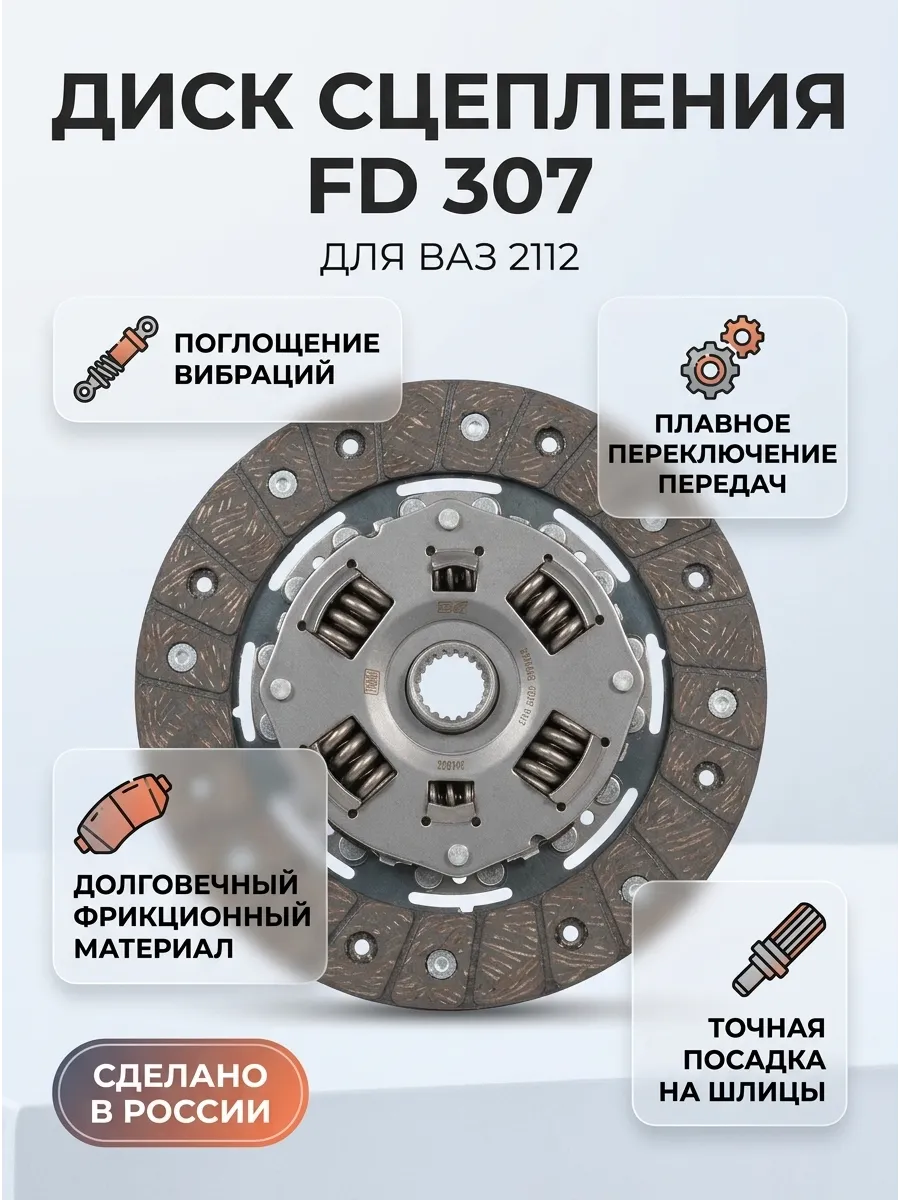 Диск сцепления Ваз 2112 TRIALLI (10шт)