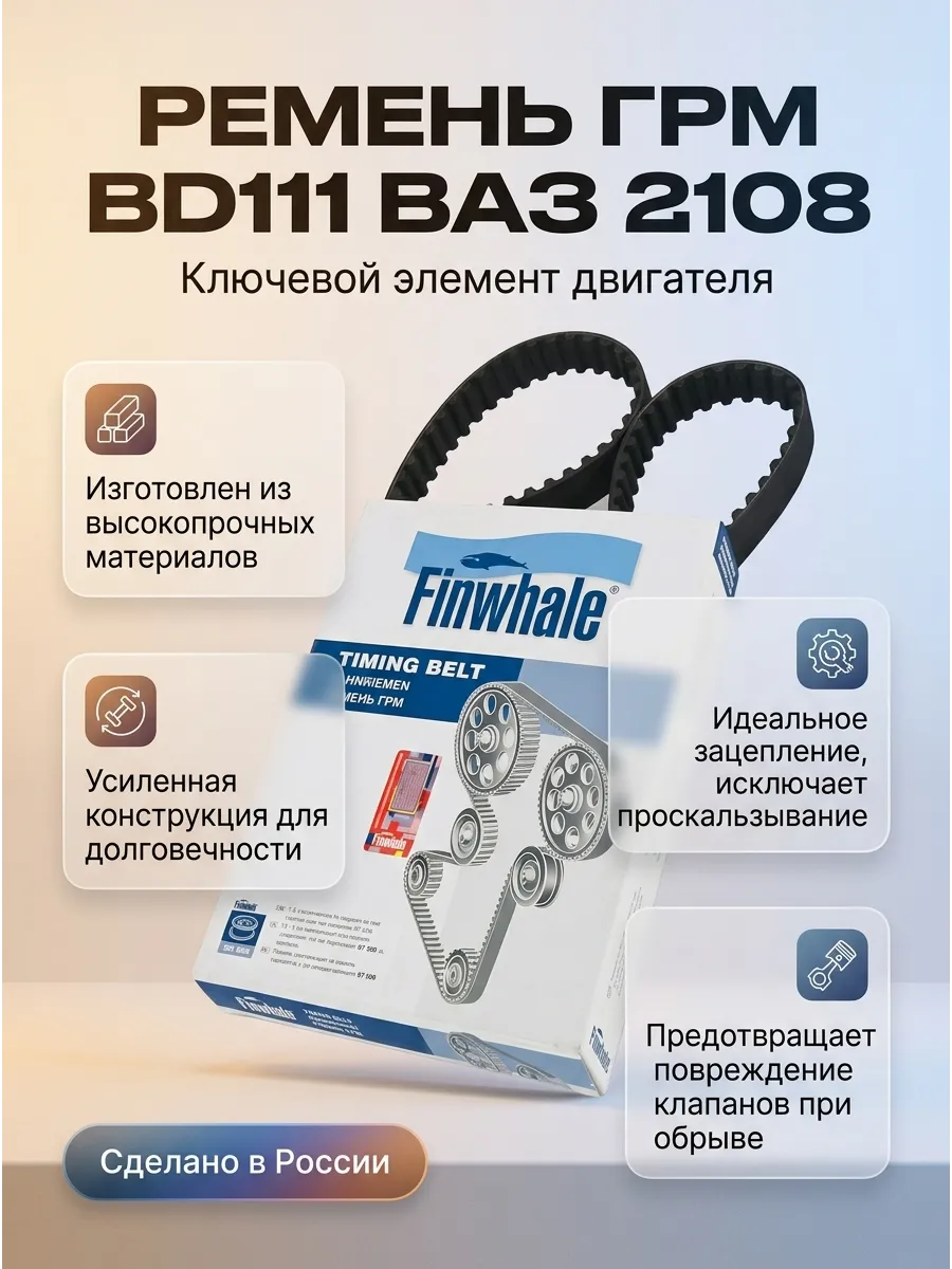 Ремень ГРМ (Мотора) Ваз 2108 №111 зубчатый Finwhale (20шт)
