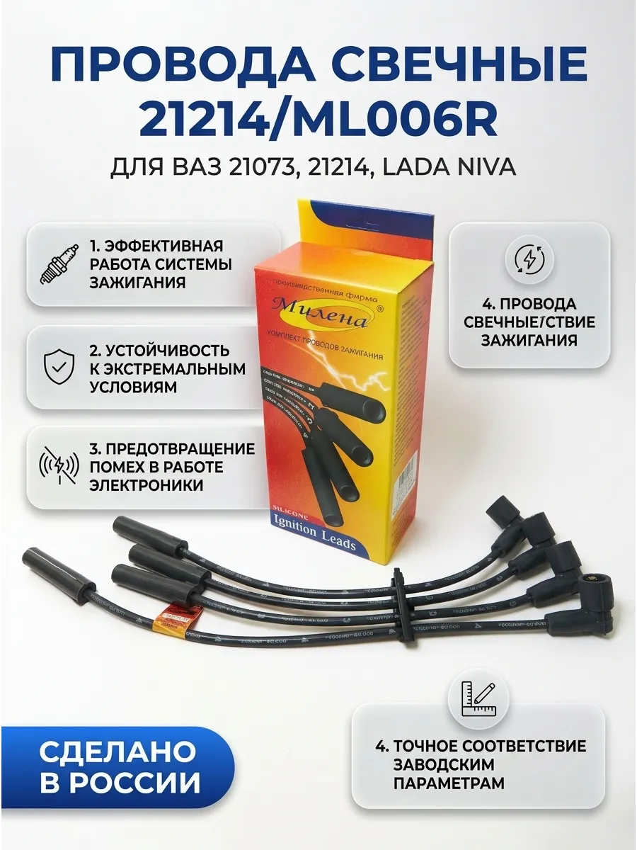 Провода свечные Ваз 21073-21214 Милена (20 к-кт)