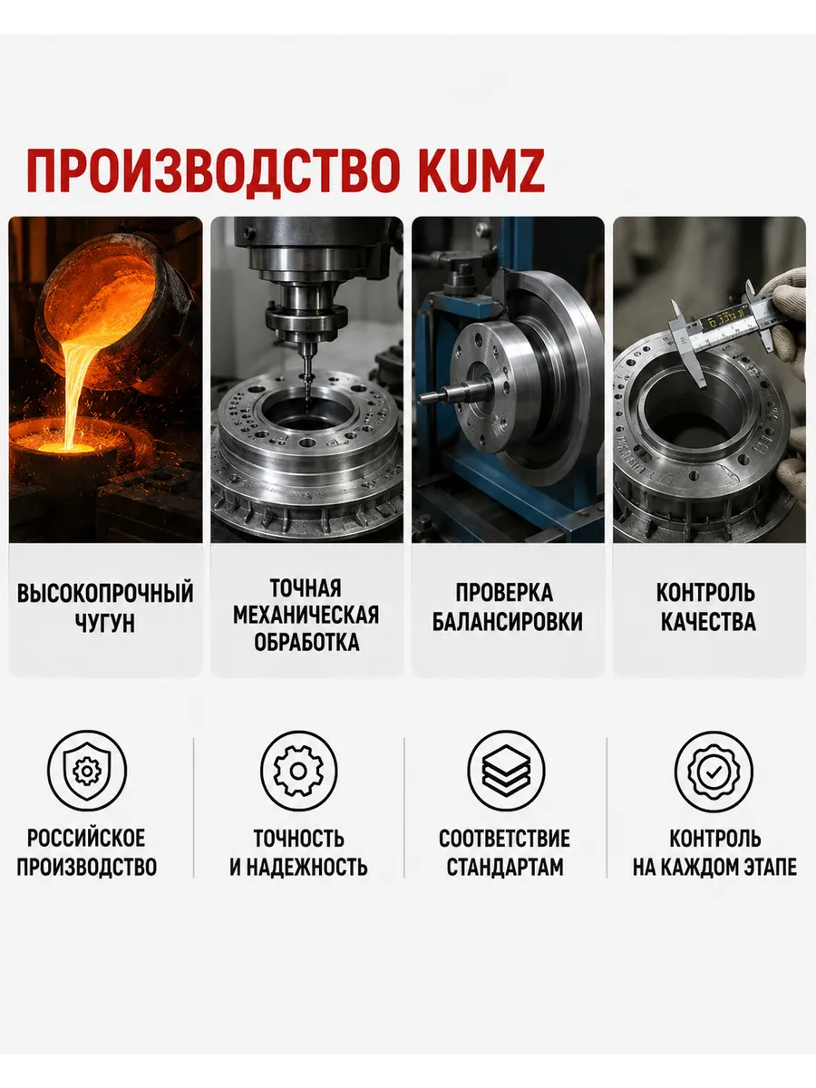 Барабан торм Ваз 2108 задний KUMZauto