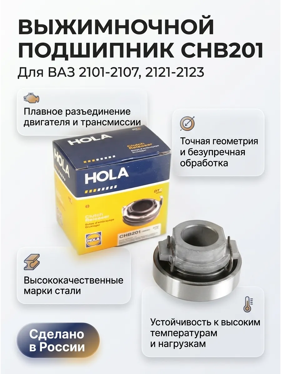 Выжимной подшипник Ваз 2101-07,2121-23 Hola