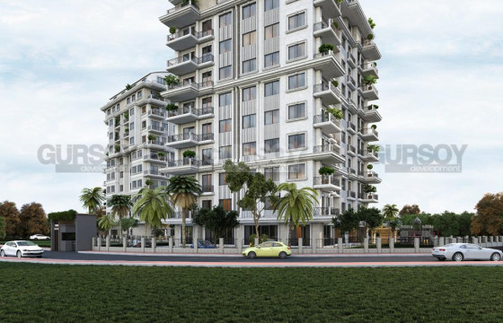 Комплекс премиум класса на этапе строительства в 600 метрах от пляжа Кейкубат, 53 м2-164 м2 в Турции - фото 9