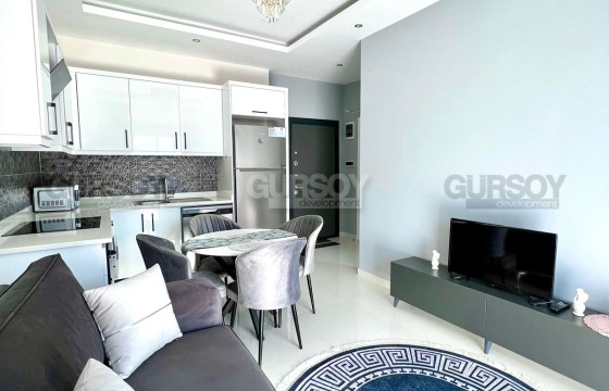 Меблированная квартира 1+1 с видом на море в современном комплексе в Каргыджаке, 50 м2 в Турции - фото 3