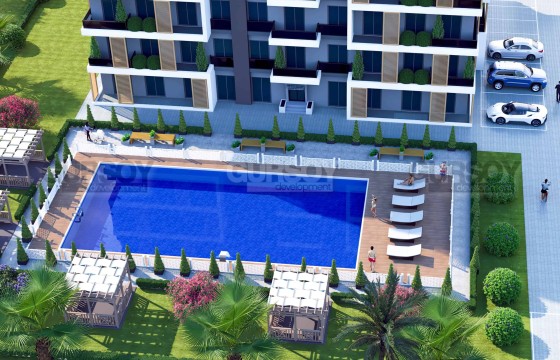 Квартира 43 м2 с просторным балконом в новой резиденции. Тедже, Мерсин. в Турции - фото 3