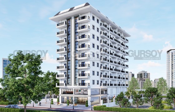 Современный  комплекс на стадии стройки в Махмутларе. 1+1 и 2+1 (56-83м2) в Турции - фото 12