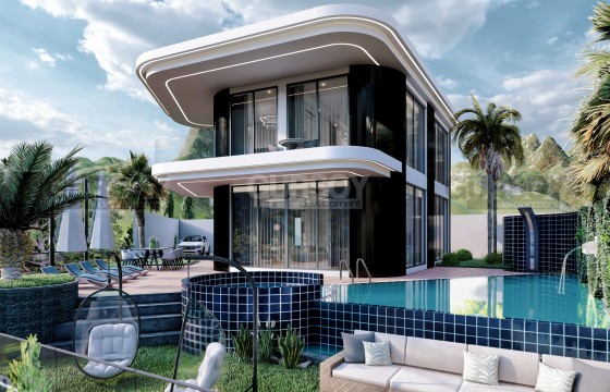 Новые, стильные виллы с видом на море в районе Каргыджак. 3+1, 445м2 в Турции - фото 7