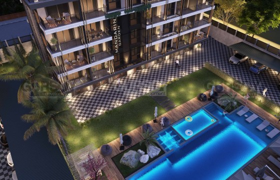 Инвестиционный проект с квартирами от 60 до 200 м2 в центре района Оба. в Турции - фото 8