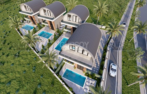 Строящиеся виллы в 300 метрах от моря в районе Паяллар, 265м2-285м2 в Турции - фото 11