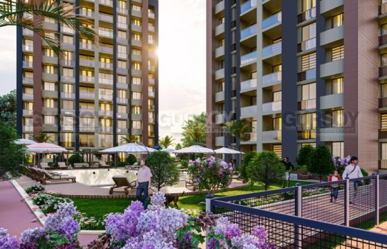 Квартиры 2+1 в рассрочку в современном строящемся комплексе в микрорайоне Томюк, Эрдемли, Мерсин, 110 м2 в Турции - фото 12