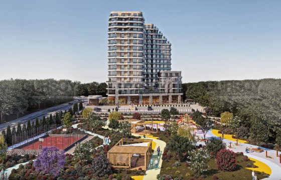 Строящийся элитный инвестиционный проект с видом на Мраморное море в Бююкчекмедже, 75м2-244м2 в Турции - фото 10