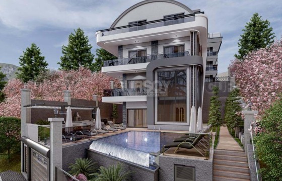 Современная шикарная вилла 7+2 в районе Хасбахче, 500 м2 в Турции - фото 12