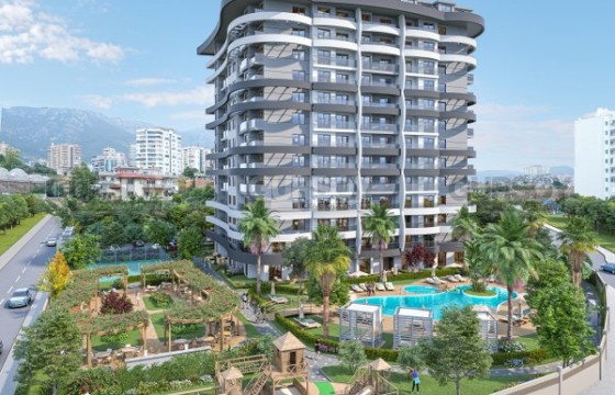 Просторные квартиры 1+1 и 2+1 в комфортабельном строящемся комплексе в Махмутларе, 64-166 м2 в Турции - фото 5