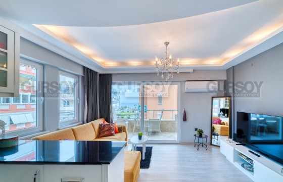 Двухкомнатная квартира с видом на море, 55 м2. Оба, Алания. в Турции - фото 7