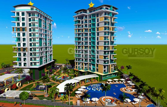 Новый элитный жилой комплекс в тихом живописном месте в Махмутларе, 55-168 м2 в Турции - фото 1