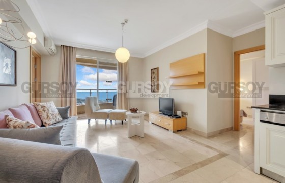 Панорамная квартира с видом на море, на 8-м этаже в жилом комплексе, с инфраструктурой роскошного отеля в Турции - фото 4