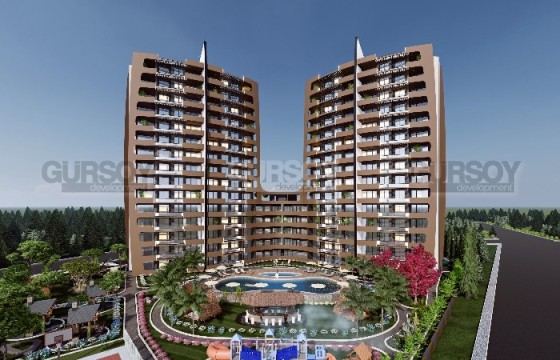 Новый проект в популярном районе Мерсина - Енишехир - квартиры с рассрочкой платежа на побережье Средиземного моря в Турции - фото 1