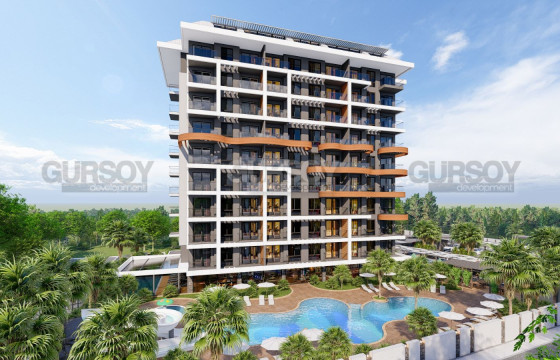 Комплекс на стадии строительства с обширной инфраструктурой в районе Авсаллар, 63 м3-142,5 м2 в Турции - фото 5