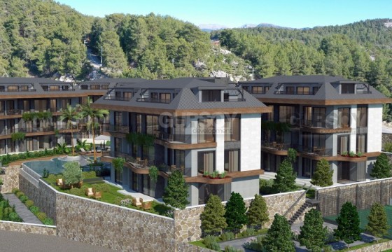 Апартаменты в элитном жилом комплексе на этапе строительства, в престижном районе Аланьи - Бекташ в Турции - фото 4