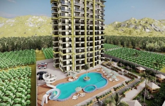 Новая квартира в комфортабельном жилом комплексе в 950 метрах от моря, в популярном районе Аланьи - Махмутлар в Турции - фото 8