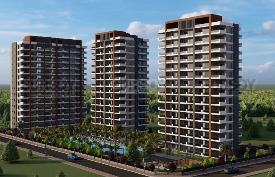 Квартиры с чистовой отделкой в комфортабельном жилом комплексе на завершающем этапе строительства, в современном районе Мерсина - Арпачбахшиш в Турции - фото 5